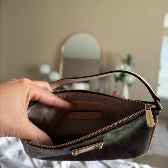 Michael Kors Small Brown Pouchette - Picture 3 of 4